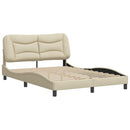 sengeramme uden madras Hvar 140x190 cm stof cremefarvet
