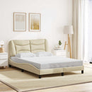 sengeramme uden madras Hvar 140x190 cm stof cremefarvet