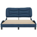 sengeramme uden madras Hvar 140x190 cm stof blå