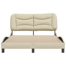 sengeramme uden madras Hvar 140x200 cm stof cremefarvet