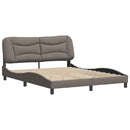 sengeramme uden madras Hvar 160x200 cm stof gråbrun