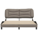 sengeramme uden madras Hvar 160x200 cm stof gråbrun