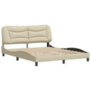 sengeramme uden madras Hvar 160x200 cm stof cremefarvet