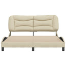 sengeramme uden madras Hvar 160x200 cm stof cremefarvet