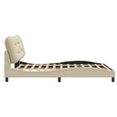 sengeramme uden madras Hvar 160x200 cm stof cremefarvet