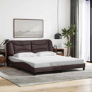 sengeramme uden madras Hvar 180x200 cm stof mørkebrun
