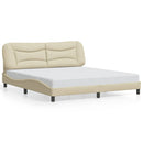 sengeramme uden madras Hvar 180x200 cm stof cremefarvet