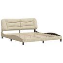 sengeramme uden madras Hvar 180x200 cm stof cremefarvet