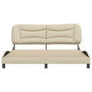 sengeramme uden madras Hvar 180x200 cm stof cremefarvet