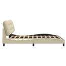 sengeramme uden madras Hvar 180x200 cm stof cremefarvet