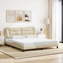 sengeramme uden madras Hvar 180x200 cm stof cremefarvet
