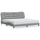 sengeramme uden madras Hvar 200x200 cm stof lysegrå