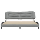 sengeramme uden madras Hvar 200x200 cm stof lysegrå