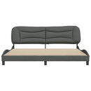 sengeramme uden madras Hvar 200x200 cm stof mørkegrå