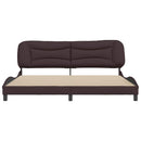 sengeramme uden madras Hvar 200x200 cm stof mørkebrun