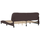 sengeramme uden madras Hvar 200x200 cm stof mørkebrun