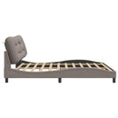 sengeramme uden madras Hvar 200x200 cm stof gråbrun
