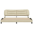 sengeramme uden madras Hvar 200x200 cm stof cremefarvet
