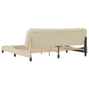 sengeramme uden madras Hvar 200x200 cm stof cremefarvet