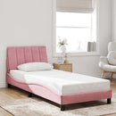 sengeramme uden madras Hanko 80x200 cm fløjl lyserød