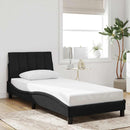 sengeramme uden madras Hanko 90x190 cm fløjl sort