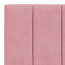 sengeramme uden madras Hanko 100x200 cm fløjl lyserød