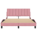 sengeramme uden madras Hanko 120x200 cm fløjl pink
