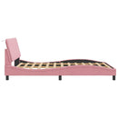 sengeramme uden madras Hanko 120x200 cm fløjl pink