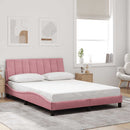 sengeramme uden madras Hanko 120x200 cm fløjl pink