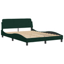 sengeramme uden madras Hanko Mørkegrøn 140x190 cm Fløjl