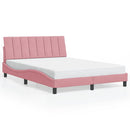 sengeramme uden madras Hanko 140x190 cm fløjl pink