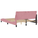 sengeramme uden madras Hanko 140x190 cm fløjl pink