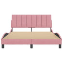 sengeramme uden madras Hanko 140x200 cm fløjl pink