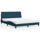 sengeramme uden madras Hanko 160x200 cm velour blå