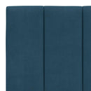 sengeramme uden madras Hanko 160x200 cm velour blå