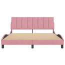 sengeramme uden madras Hanko 160x200 cm fløjl pink