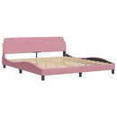 sengeramme uden madras Hanko 180x200 cm fløjl pink