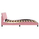 sengeramme uden madras Hanko 180x200 cm fløjl pink