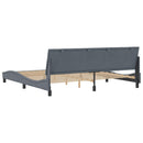 sengeramme uden madras Hanko Mørkegrå 200x200 cm Fløjl