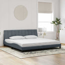 sengeramme uden madras Hanko Mørkegrå 200x200 cm Fløjl