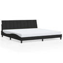 sengeramme uden madras Hanko Sort 200x200 cm Fløjl