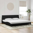 sengeramme uden madras Hanko Sort 200x200 cm Fløjl