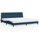sengeramme uden madras Hanko 200x200 cm velour blå