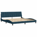 sengeramme uden madras Hanko 200x200 cm velour blå