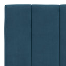 sengeramme uden madras Hanko 200x200 cm velour blå