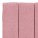 sengeramme uden madras Hanko 200x200 cm fløjl pink