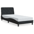 sengeramme uden madras 80x200 cm fløjl sort
