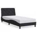 sengeramme uden madras 90x200 cm fløjl sort
