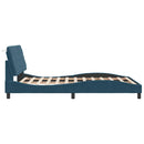 sengeramme uden madras 140x190 cm velour blå