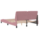 sengeramme uden madras 140x200 cm fløjl pink
